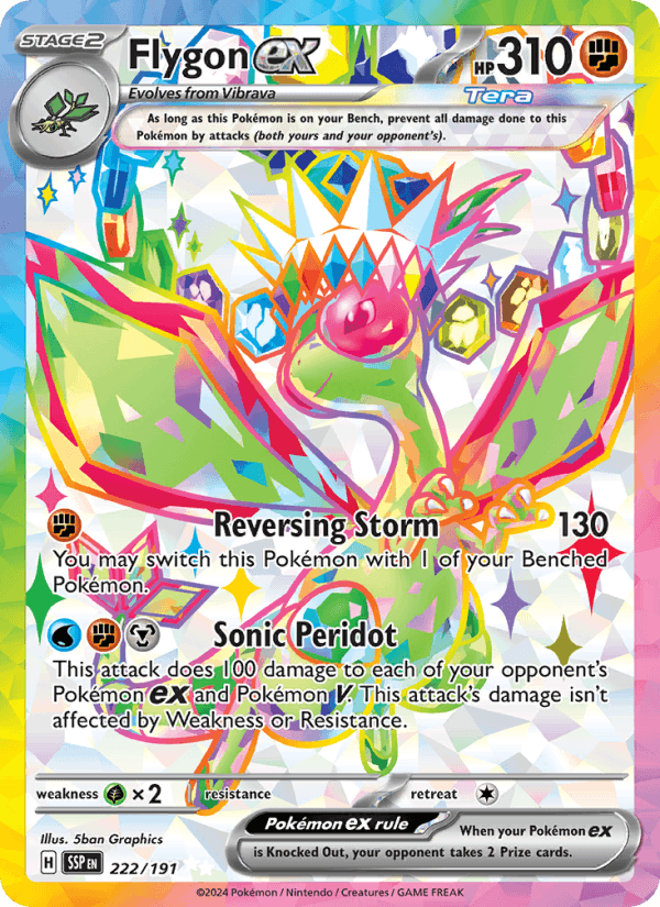 Flygon ex 222/191 Surging Sparks English Pokémon card