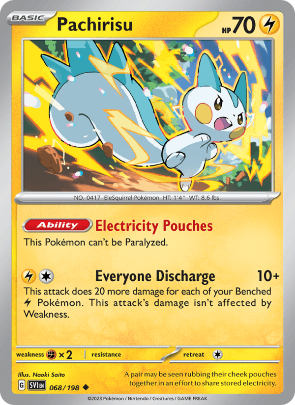 Pachirisu 68/198 Scarlet & Violet English Pokémon card