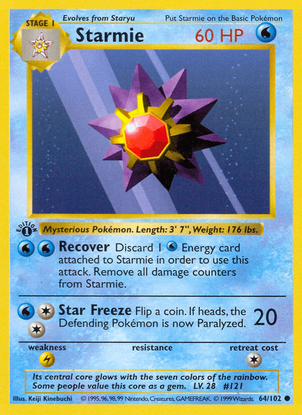 Starmie 64/102 Base Set English Pokémon card