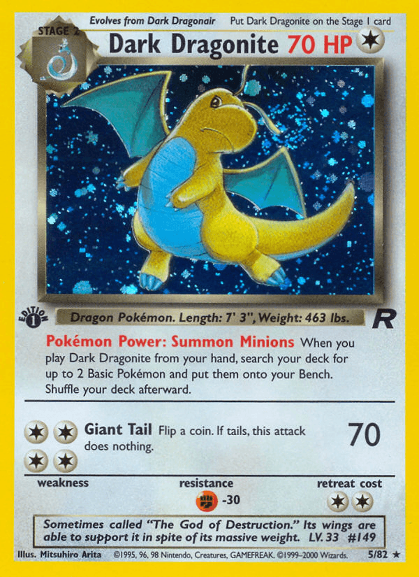 Dark Dragonite 5/82 Team Rocket English Pokémon card