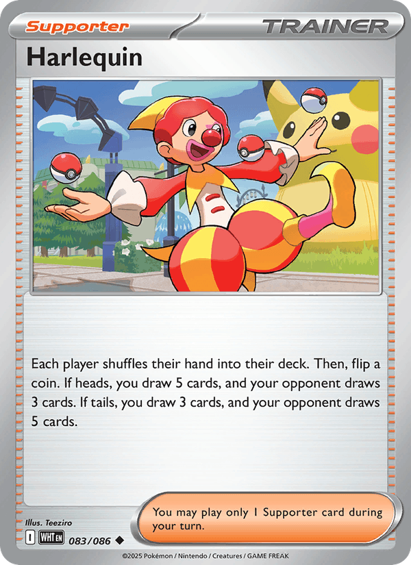 Harlequin 83/86 White Flare English Pokémon card