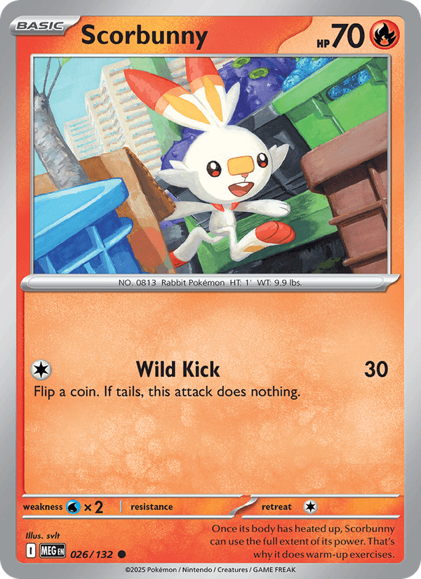Scorbunny 26/132 Mega Evolution English Pokémon card