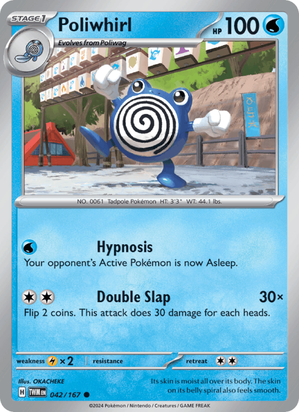 Poliwhirl 42/167 Twilight Masquerade English Pokémon card