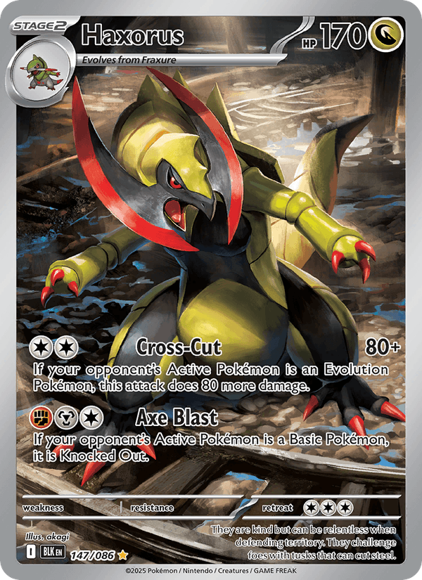 Haxorus 147/86 Black Bolt English Pokémon card