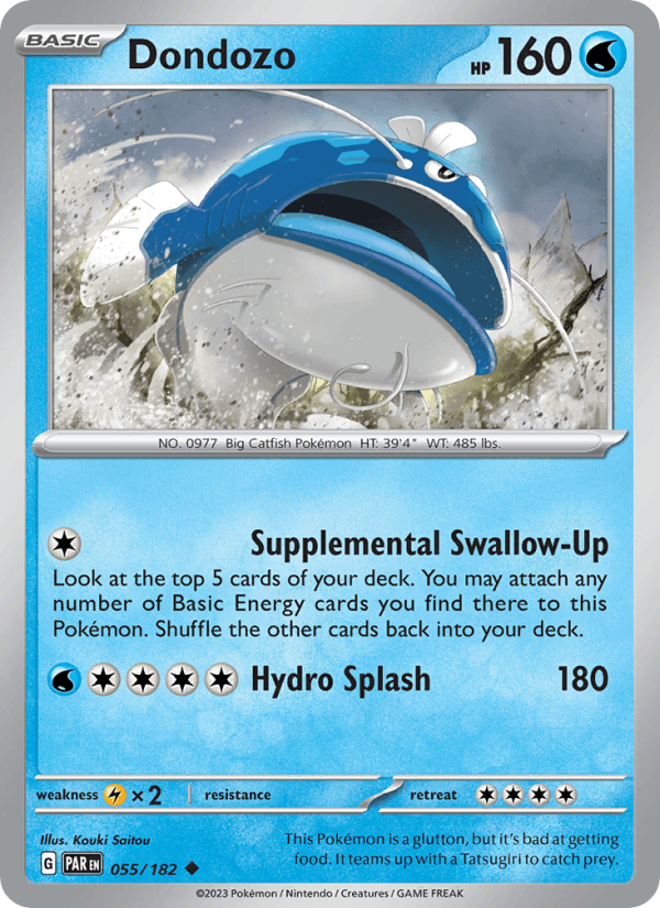 Dondozo 55/182 Paradox Rift English Pokémon card