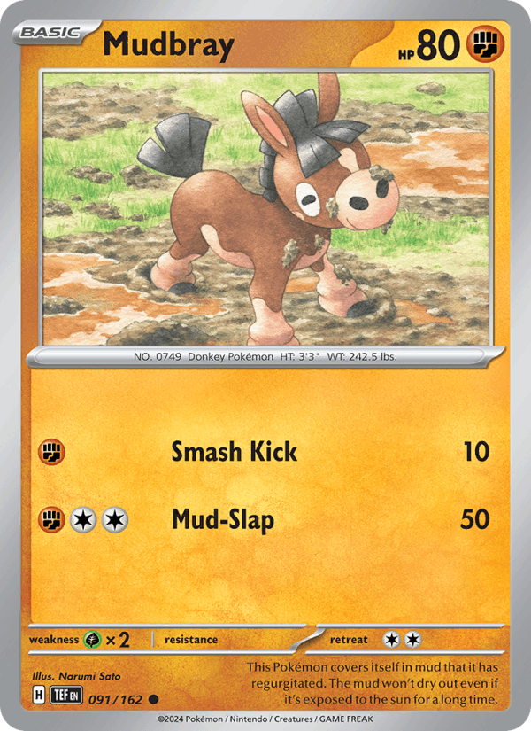 Mudbray 91/162 Temporal Forces English Pokémon card