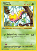 Weedle 69/102 Base Set English Pokémon card