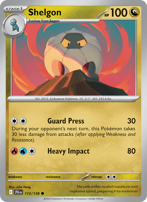 Shelgon 113/159 Journey Together English Pokémon card