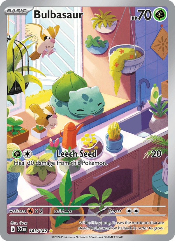 Bulbasaur 143/142 Stellar Crown English Pokémon card