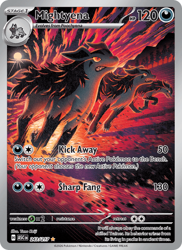 Mightyena 243/217 Ascended Heroes English Pokémon card