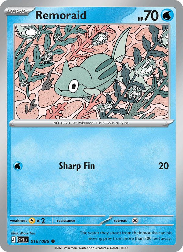 Remoraid 16/86 Chaos Rising English Pokémon card