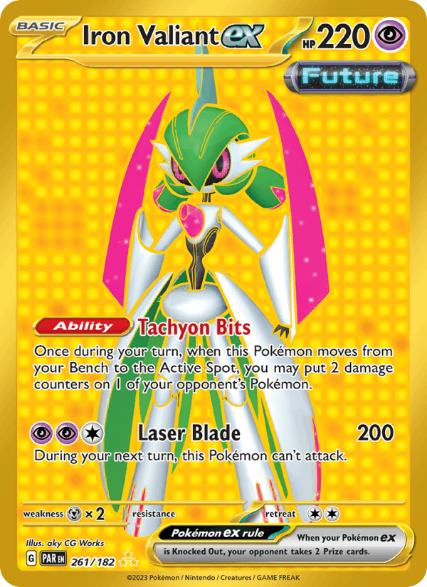 Iron Valiant ex 261/182 Paradox Rift English Pokémon card
