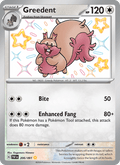 Greedent 206/91 Paldean Fates English Pokémon card