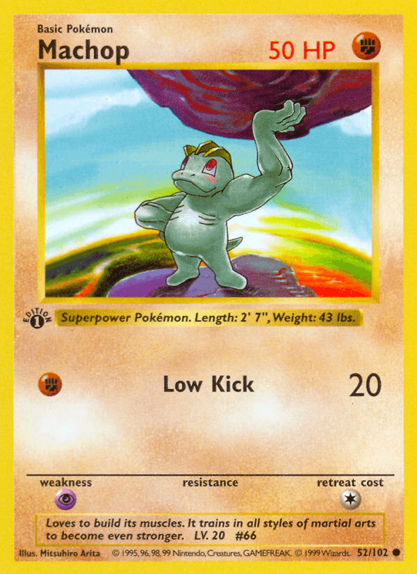 Machop 52/102 Base Set English Pokémon card