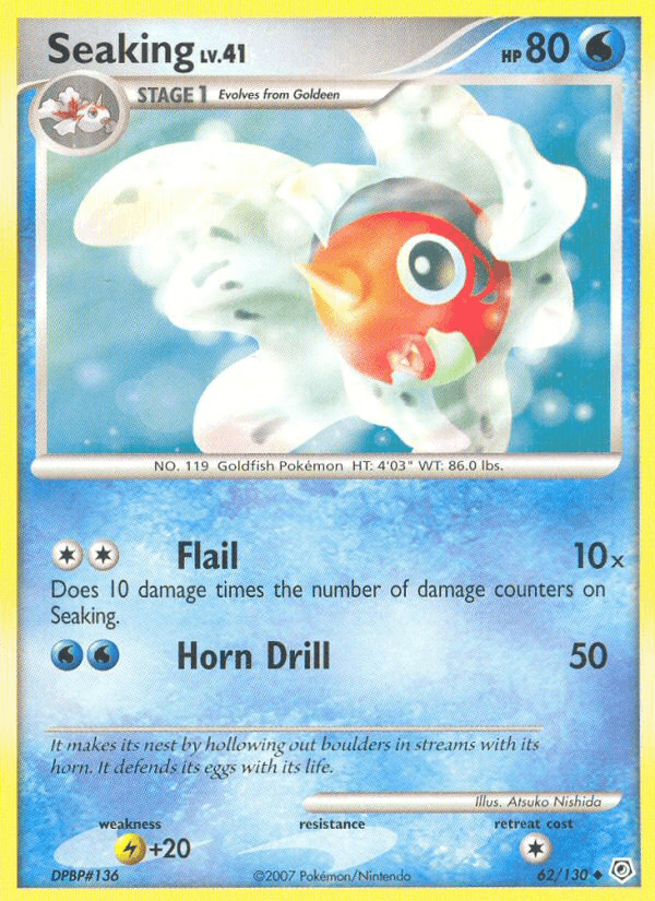 Seaking 62/130 Diamond & Pearl English Pokémon card