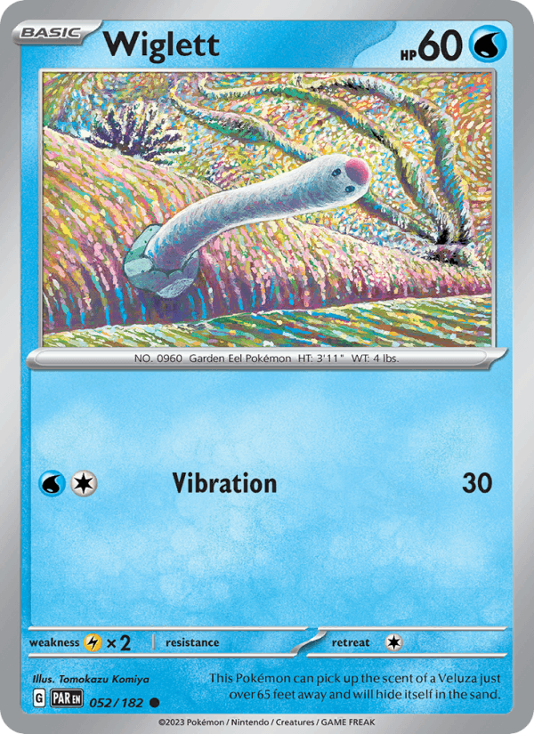 Wiglett 52/182 Paradox Rift English Pokémon card