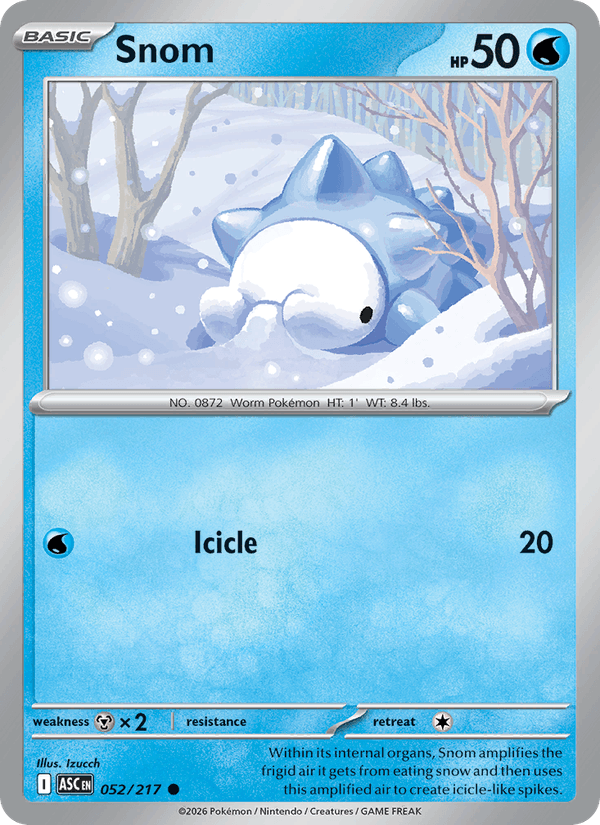 Snom 52/217 Ascended Heroes English Pokémon card