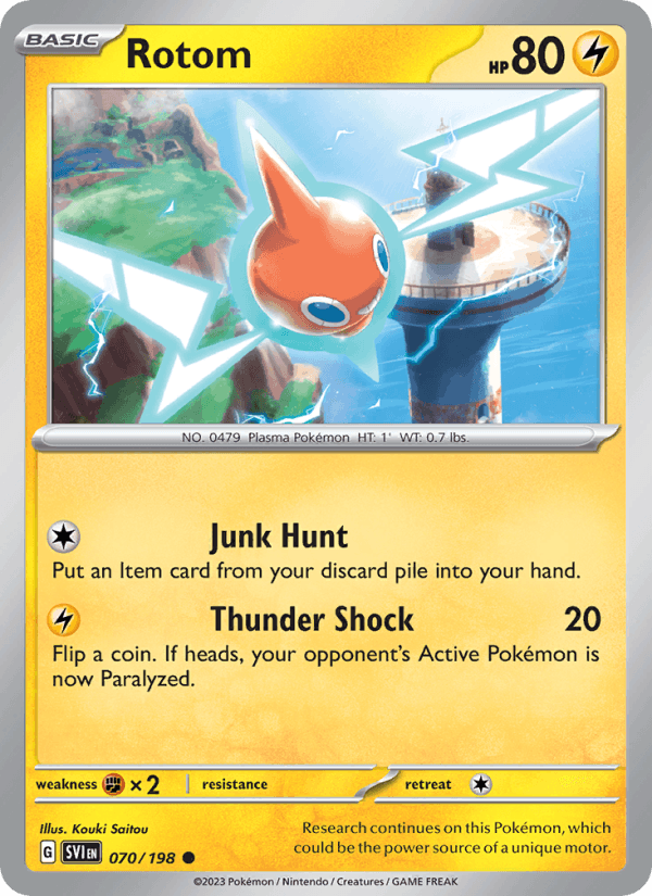 Rotom 70/198 Scarlet & Violet English Pokémon card