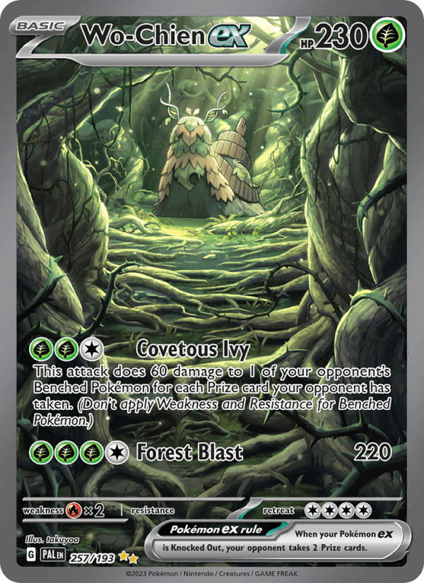 Wo-Chien ex 257/193 Paldea Evolved English Pokémon card
