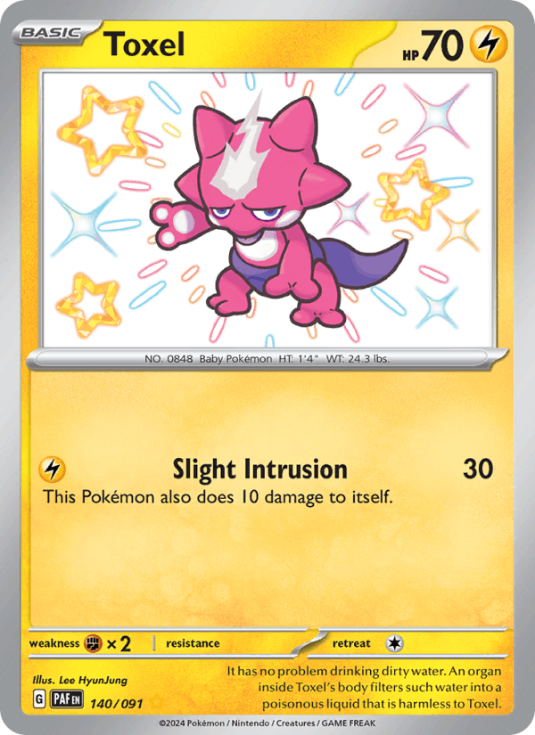Toxel 140/91 Paldean Fates English Pokémon card
