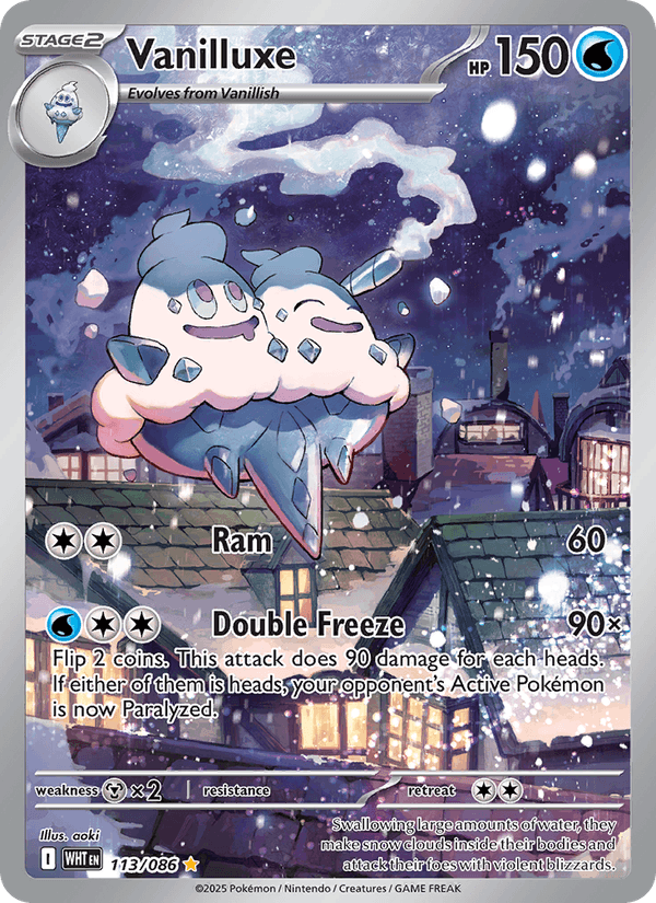 Vanilluxe 113/86 White Flare English Pokémon card