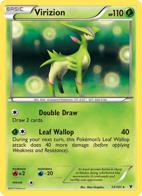 Virizion 13/101 Noble Victories English Pokémon card