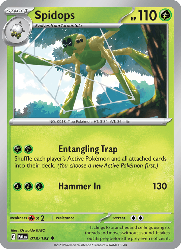 Spidops 18/193 Paldea Evolved English Pokémon card
