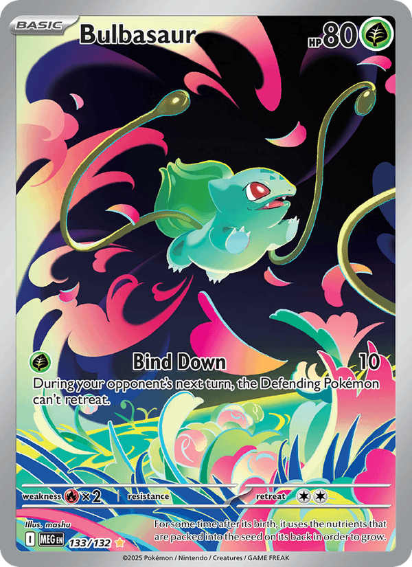 Bulbasaur 133/132 Mega Evolution English Pokémon card