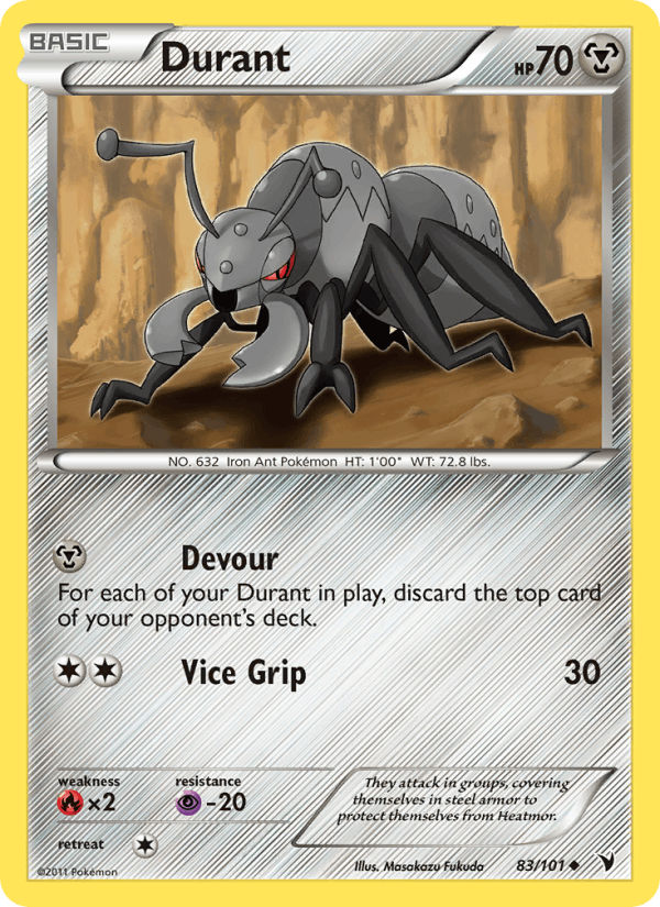 Durant 83/101 Noble Victories English Pokémon card