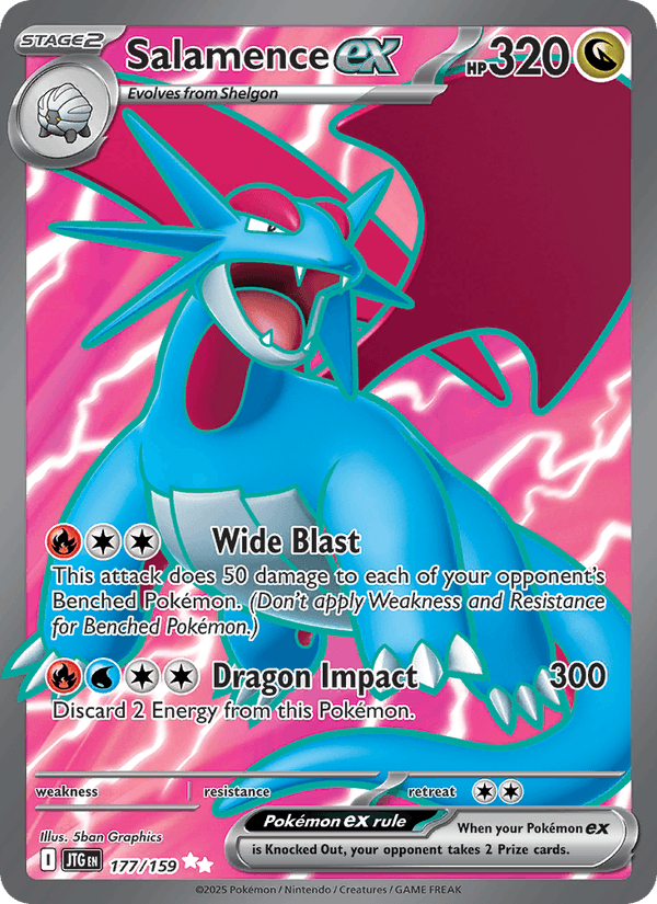 Salamence ex 177/159 Journey Together English Pokémon card