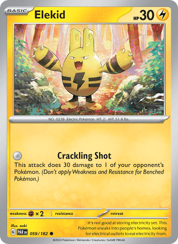 Elekid 59/182 Paradox Rift English Pokémon card