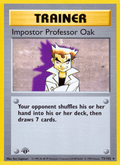 Impostor Professor Oak 73/102 Base Set English Pokémon card