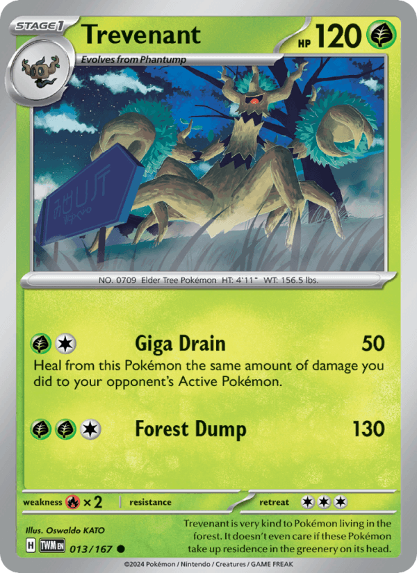 Trevenant 13/167 Twilight Masquerade English Pokémon card