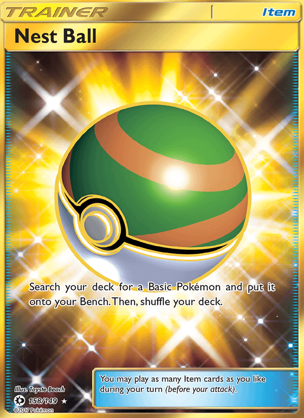 Nest Ball 158/149 Sun & Moon Base Set English Pokémon card