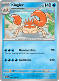 Kingler 99/165 151 English Pokémon card