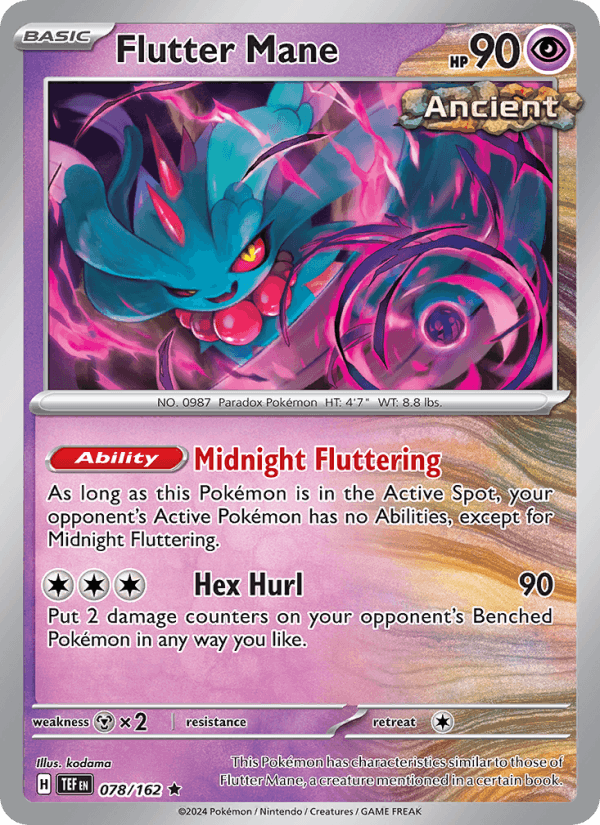 Flutter Mane 78/162 Temporal Forces English Pokémon card