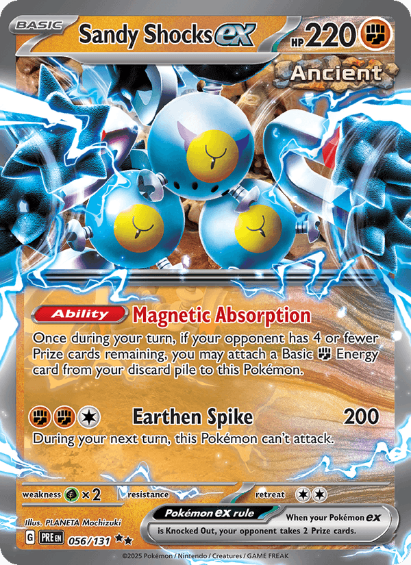 Sandy Shocks ex 56/131 Prismatic Evolutions English Pokémon card
