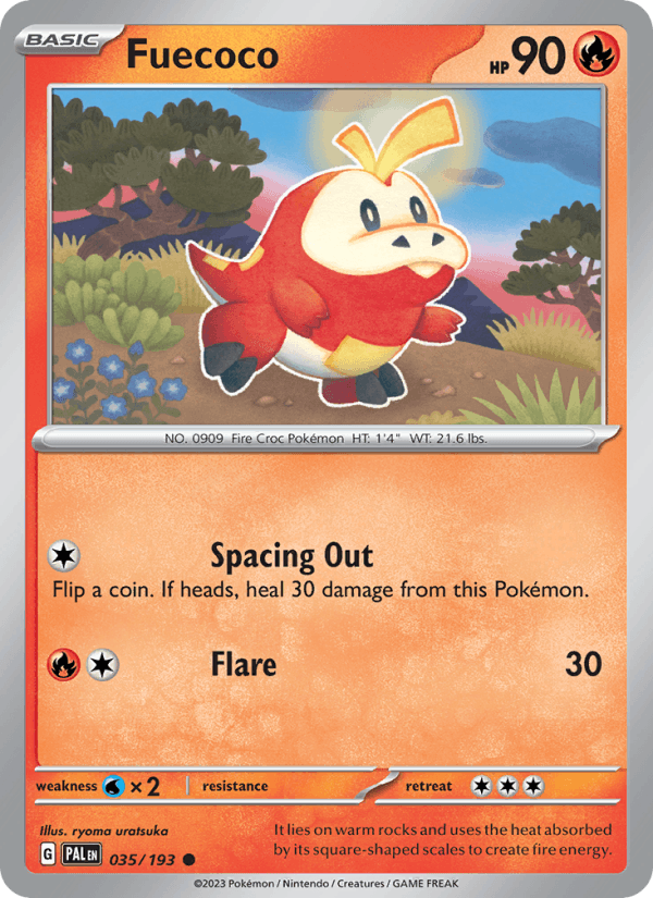 Fuecoco 35/193 Paldea Evolved English Pokémon card