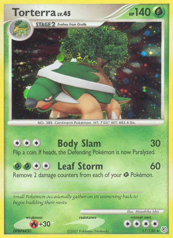 Torterra 17/130 Diamond & Pearl English Pokémon card