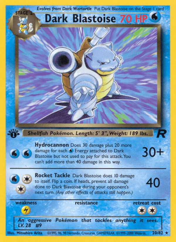 Dark Blastoise 20/82 Team Rocket English Pokémon card