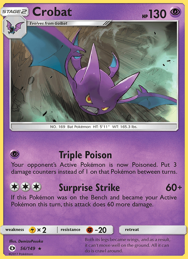 Crobat 56/149 Sun & Moon Base Set English Pokémon card
