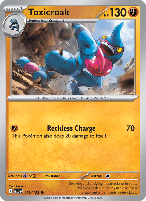 Toxicroak 79/132 Mega Evolution English Pokémon card