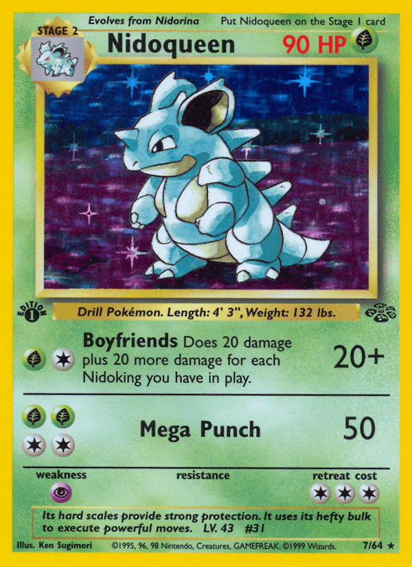 Nidoqueen 7/64 Jungle English Pokémon card