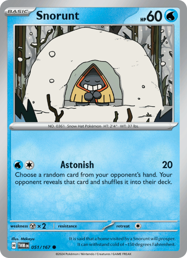 Snorunt 51/167 Twilight Masquerade English Pokémon card
