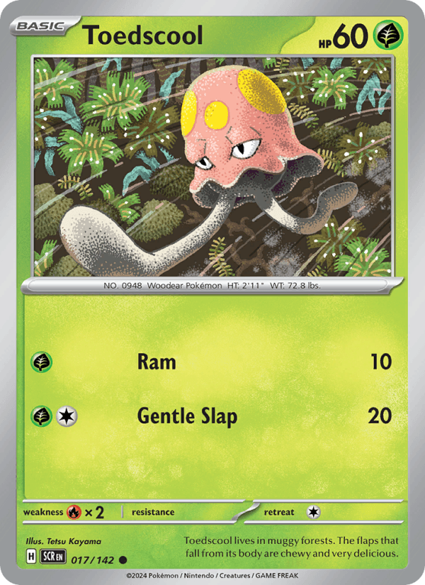 Toedscool 17/142 Stellar Crown English Pokémon card