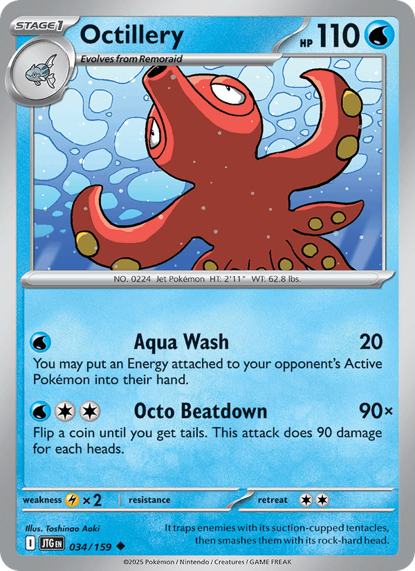 Octillery 34/159 Journey Together English Pokémon card