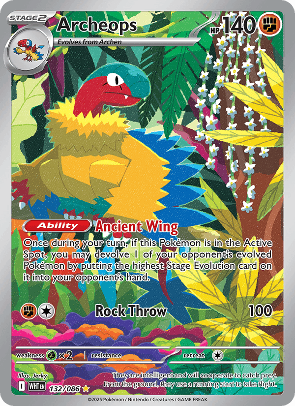 Archeops 132/86 White Flare English Pokémon card