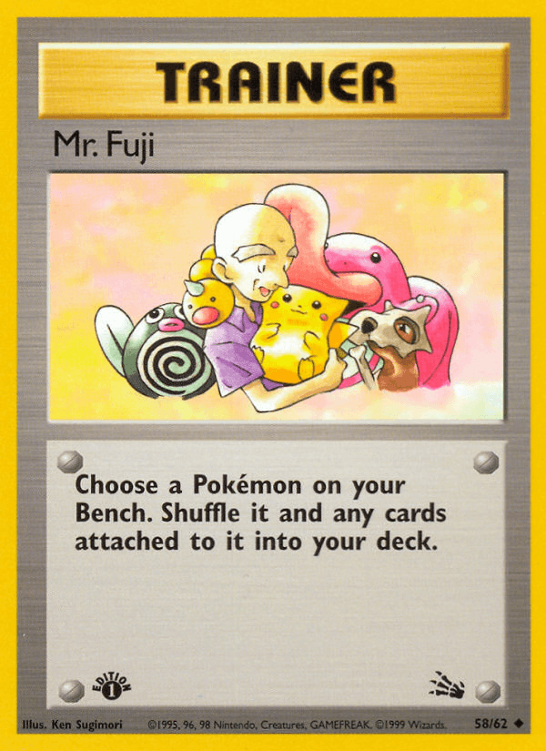 Mr. Fuji 58/62 Fossil English Pokémon card