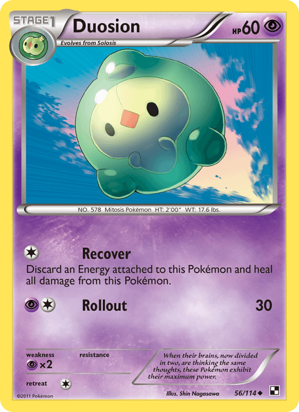 Duosion 56/114 Black & White English Pokémon card