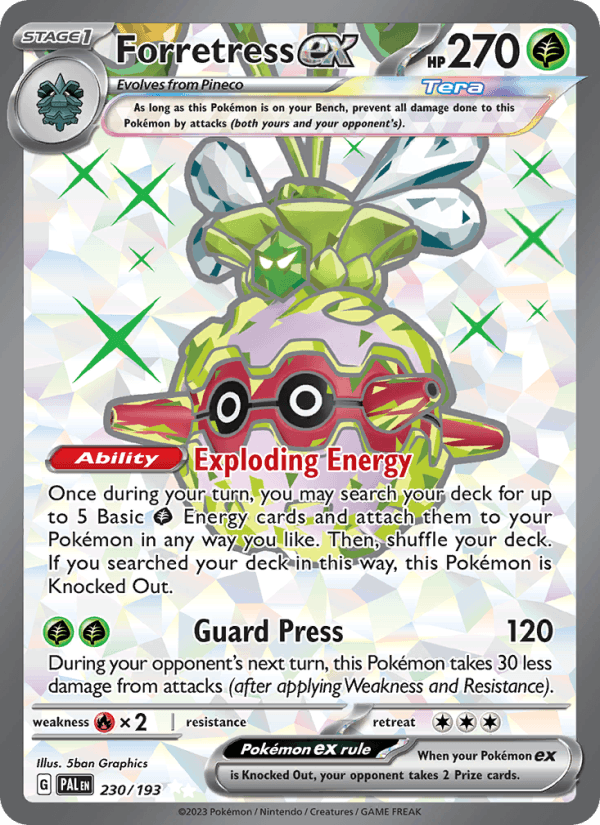 Forretress ex 230/193 Paldea Evolved English Pokémon card
